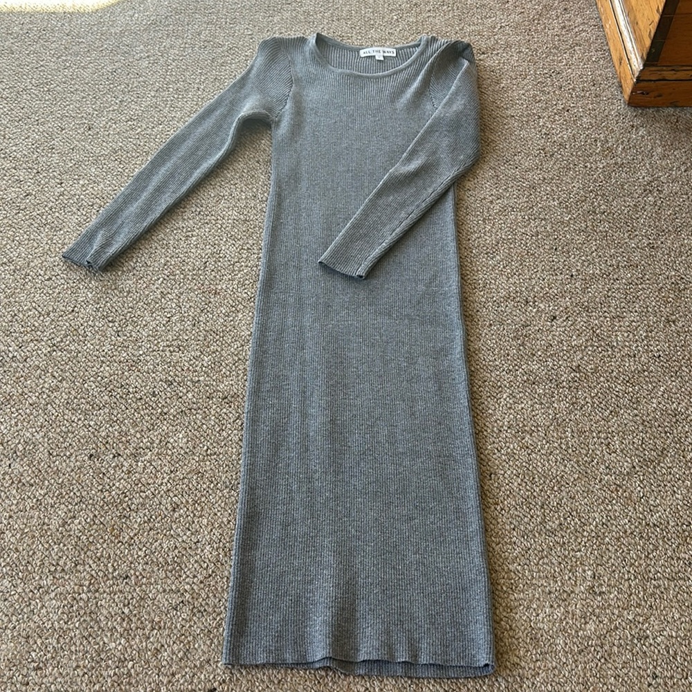 Gray midi dress
